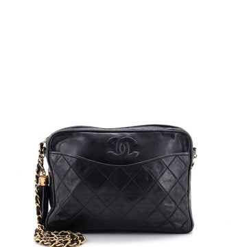 Chanel Vintage Camera Tassel Bag Quilted Leather Medium