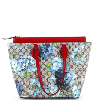 Gucci Linea A Zip Tote Blooms Print GG Coated Canvas Medium