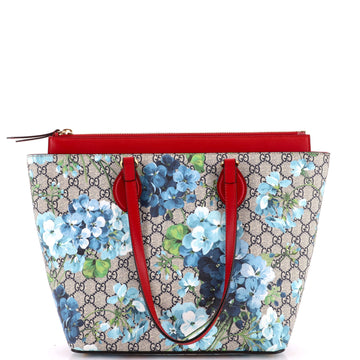 Gucci Linea A Zip Tote Blooms Print GG Coated Canvas Medium