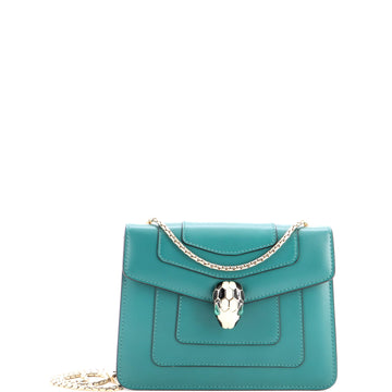 Bvlgari Serpenti Forever Square Shoulder Bag Leather Small