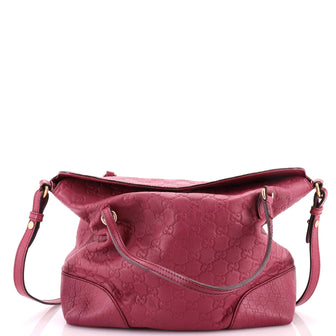 Gucci Bree Convertible Top Handle Bag Guccissima Leather Medium