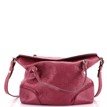 Gucci Bree Convertible Top Handle Bag Guccissima Leather Medium