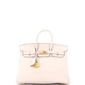 Hermes Birkin Handbag Light Togo with Gold Hardware 25