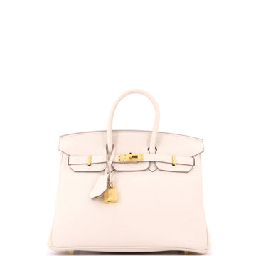 Hermes Birkin Handbag Light Togo with Gold Hardware 25