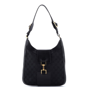 Gucci Vintage Jackie Hobo GG Canvas with Leather Medium
