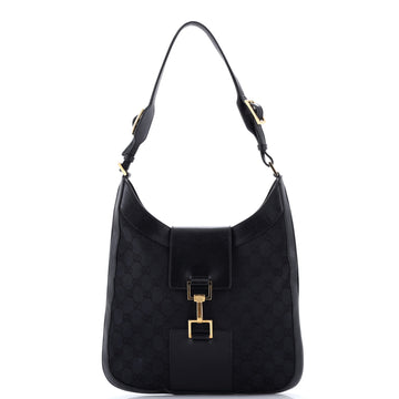 Gucci Vintage Jackie Hobo GG Canvas with Leather Medium