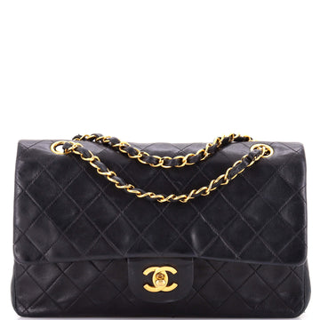 Chanel Vintage Classic Double Flap Bag Quilted Lambskin Medium