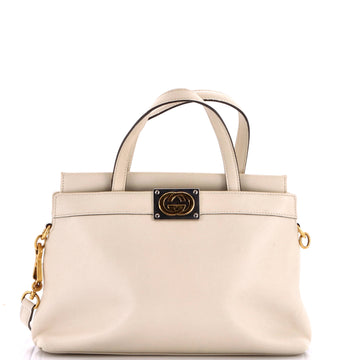 Gucci Linea Matisse Interlocking G Top Handle Tote Leather Small