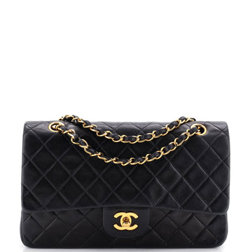 Chanel Vintage Classic Double Flap Bag Quilted Lambskin Medium