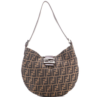 Fendi Vintage FF Hobo Zucca Canvas Medium