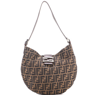 Fendi Vintage FF Hobo Zucca Canvas Medium