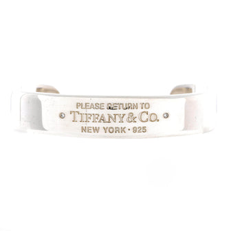 Tiffany & Co. Return To Tiffany Cuff Bracelet Sterling Silver with Diamond Narrow