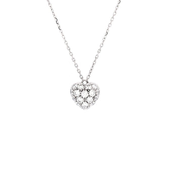 Cartier Heart Pendant Necklace 18K White Gold and Pave Diamonds Medium