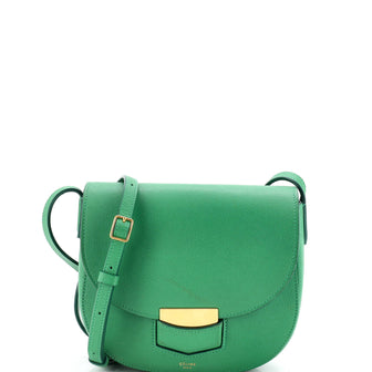 Celine Trotteur Crossbody Bag Grainy Leather Small
