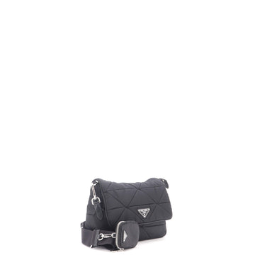 Prada Padded Flap Shoulder Bag Quilted Tessuto