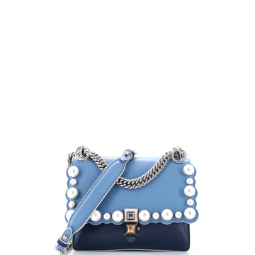 Fendi Kan I Bag Pearl Embellished Leather Small