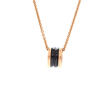 Bvlgari B.Zero1 Pendant Necklace 18K Rose Gold and Ceramic
