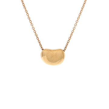 Tiffany & Co. Elsa Peretti Bean Pendant Necklace 18K Yellow Gold 11mm