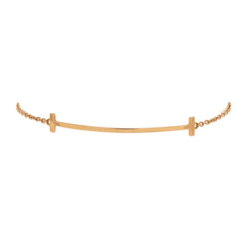 Tiffany & Co. T Smile Chain Bracelet 18K Rose Gold Medium