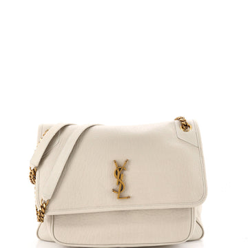 Saint Laurent Niki Chain Flap Bag Leather Large