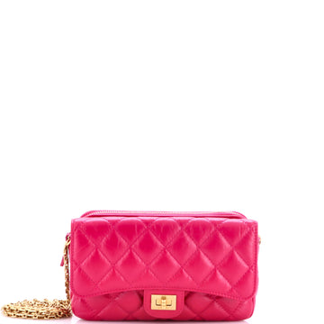 Chanel Reissue 2.55 Flap Phone Holder with Chain Quilted Aged Calfskin