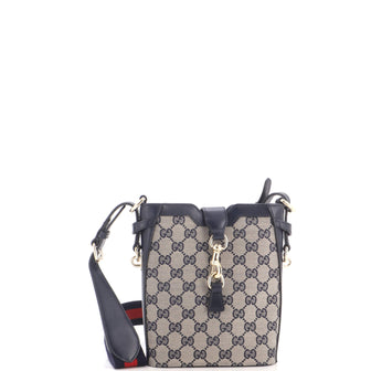 Gucci Bucket Bag GG Canvas with Leather Mini