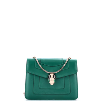 Bvlgari Serpenti Forever Square Shoulder Bag Leather Small