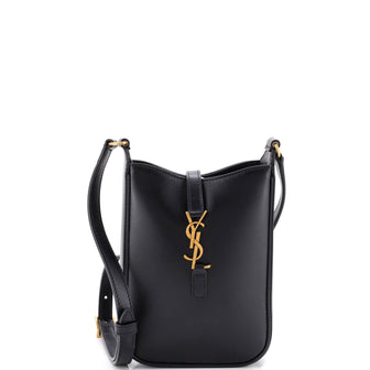 Saint Laurent Le 5 a 7 Vertical Shoulder Bag Leather Mini