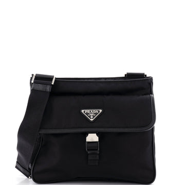 Prada Buckle Flap Messenger Bag Re-Nylon Medium