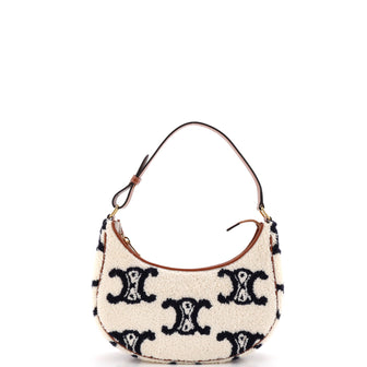 Celine Ava Bag Triomphe Embroidered Boucle Textile