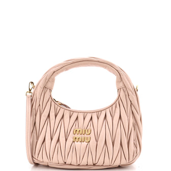 Miu Miu Wander Hobo Matelasse Leather Small