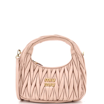 Miu Miu Wander Hobo Matelasse Leather Small