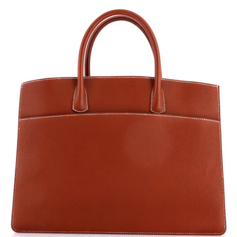 Hermes White Bus Bag Leather 39