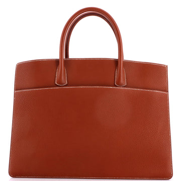 Hermes White Bus Bag Leather 39