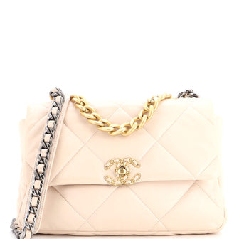Chanel 19 Flap Bag Quilted Leather Large