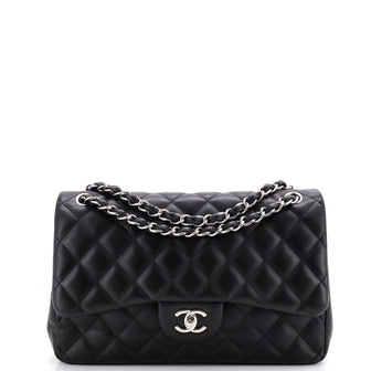 Chanel Classic Double Flap Bag Quilted Lambskin Jumbo