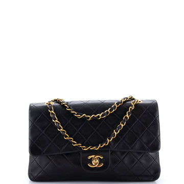 Chanel Vintage Classic Double Flap Bag Quilted Lambskin Medium