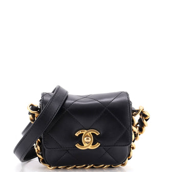 Chanel Framing Chain Flap Bag Quilted Calfskin Mini