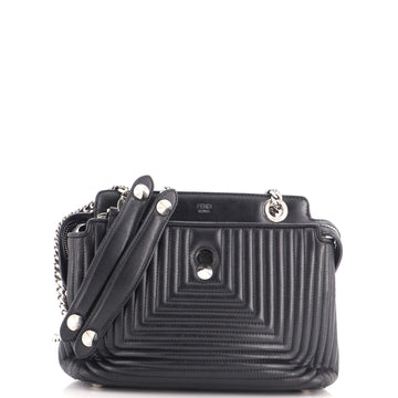 Fendi DotCom Click Shoulder Bag Quilted Leather Small