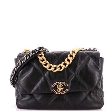 Chanel 19 Flap Bag Quilted Leather Large