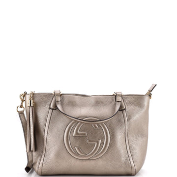 Gucci Soho Convertible Top Handle Bag Leather Small