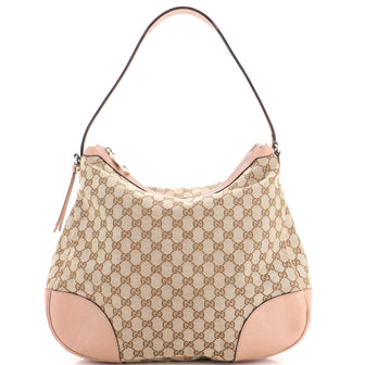 Gucci Bree Hobo GG Canvas with Leather Large
