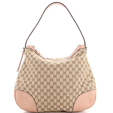 Gucci Bree Hobo GG Canvas with Leather Large