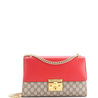 Gucci Padlock Shoulder Bag GG Coated Canvas and Leather Medium