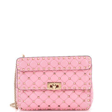 Valentino Garavani Rockstud Spike Flap Bag Quilted Leather Medium