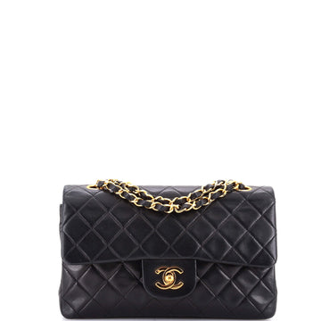 Chanel Vintage Classic Double Flap Bag Quilted Lambskin Small
