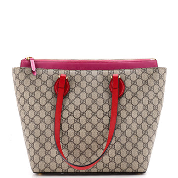 Gucci Linea A Zip Tote GG Coated Canvas and Leather Medium