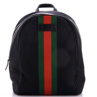 Gucci Web Zip Backpack Techno Canvas Medium