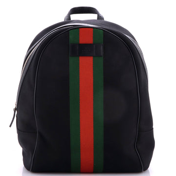 Gucci Web Zip Backpack Techno Canvas Medium
