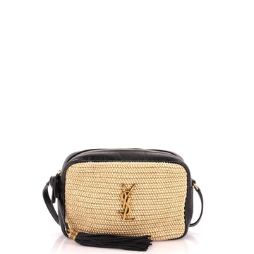 Saint Laurent Lou Camera Bag Woven Raffia Small